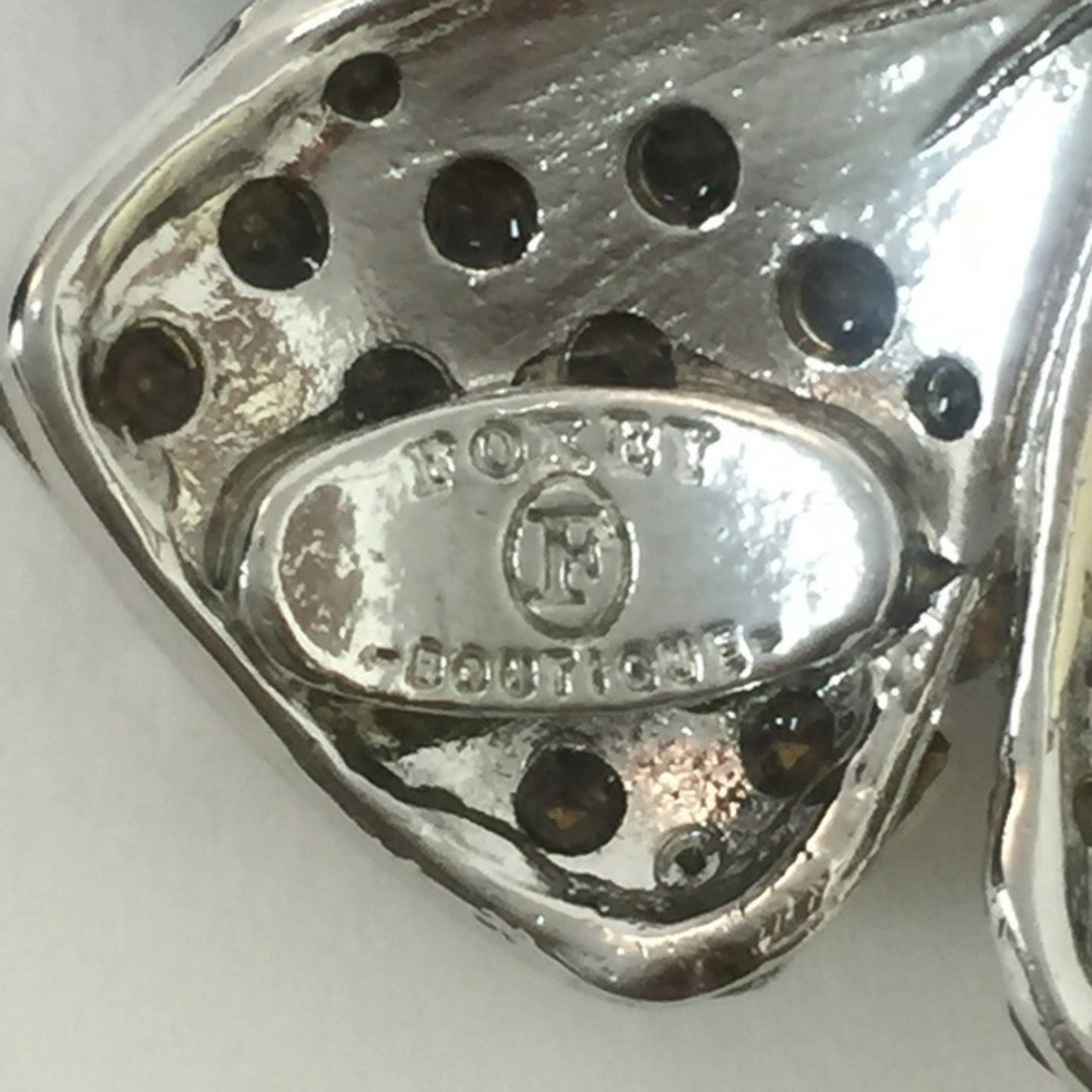 フォクシー FOXEY フラワーブローチ クリアストーン シルバー アクセサリー