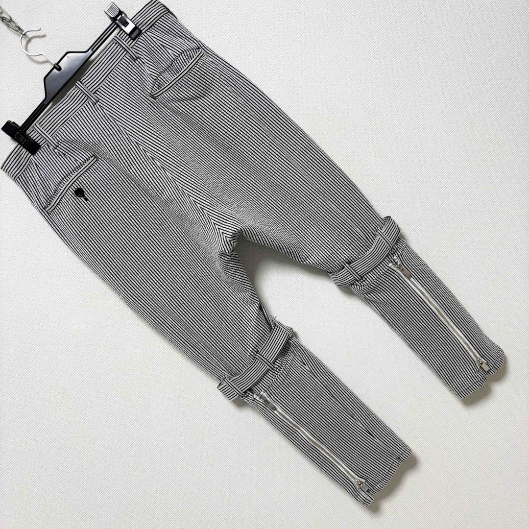 18ss 美品□sulvam□シアサッカー ボンテージ パンツ サルエル調 M