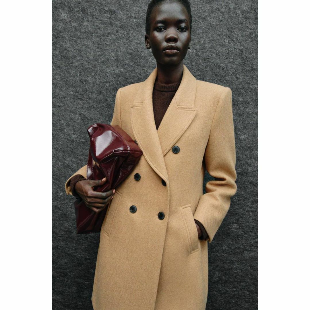 ZARA ウールブレンドダブルブレストコート Sサイズ ZARA - ZARA ウール