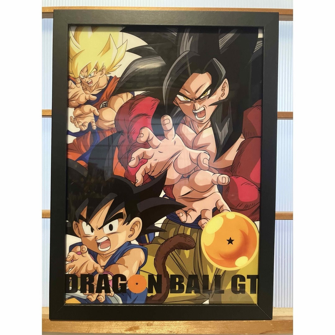 ドラゴンボールGT ポスター 額縁付き バイバイ悟空 バイバイドラゴン
