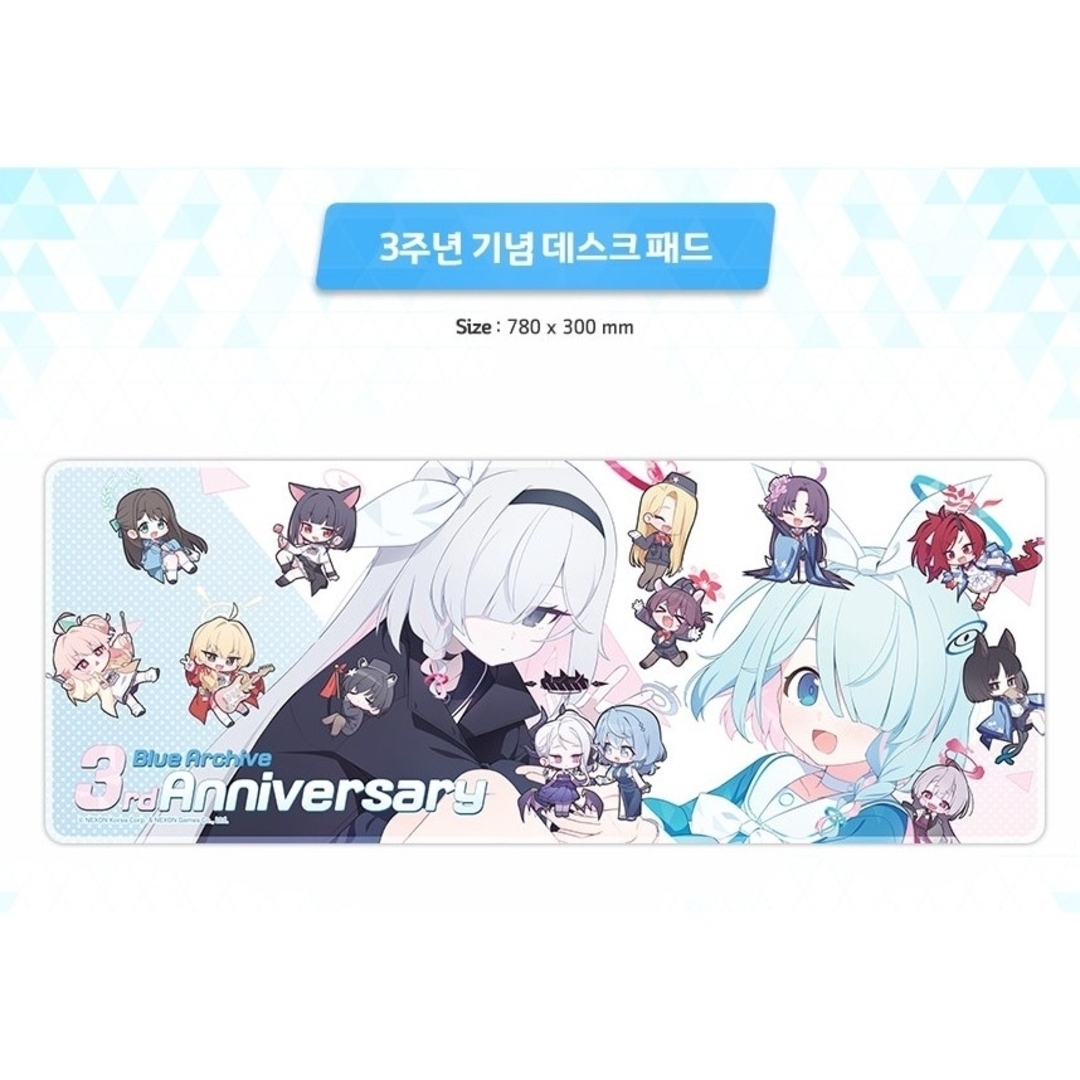 韓国 公式グッズ】ブルーアーカイブ 3周年 マウスパッドの通販 by