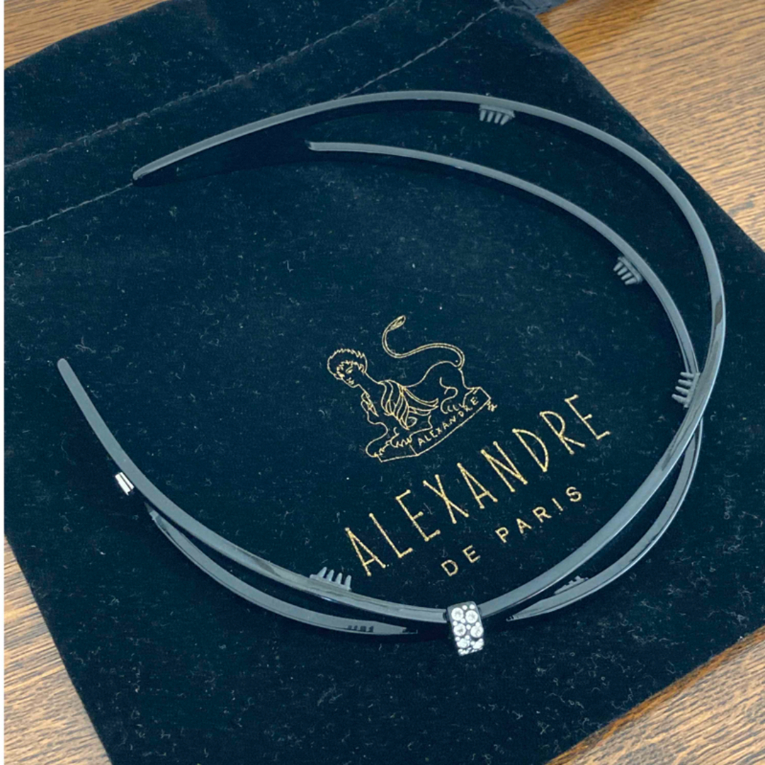 ALEXANDRE DE PARIS ブラック カチューシャ ※保存袋つき