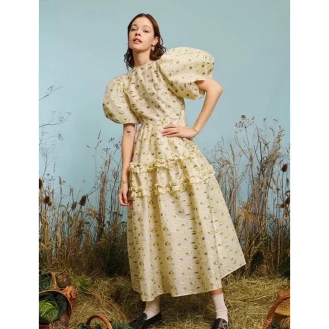 sister jane ゴールド花柄パーティードレス sister jane ゴールド花柄