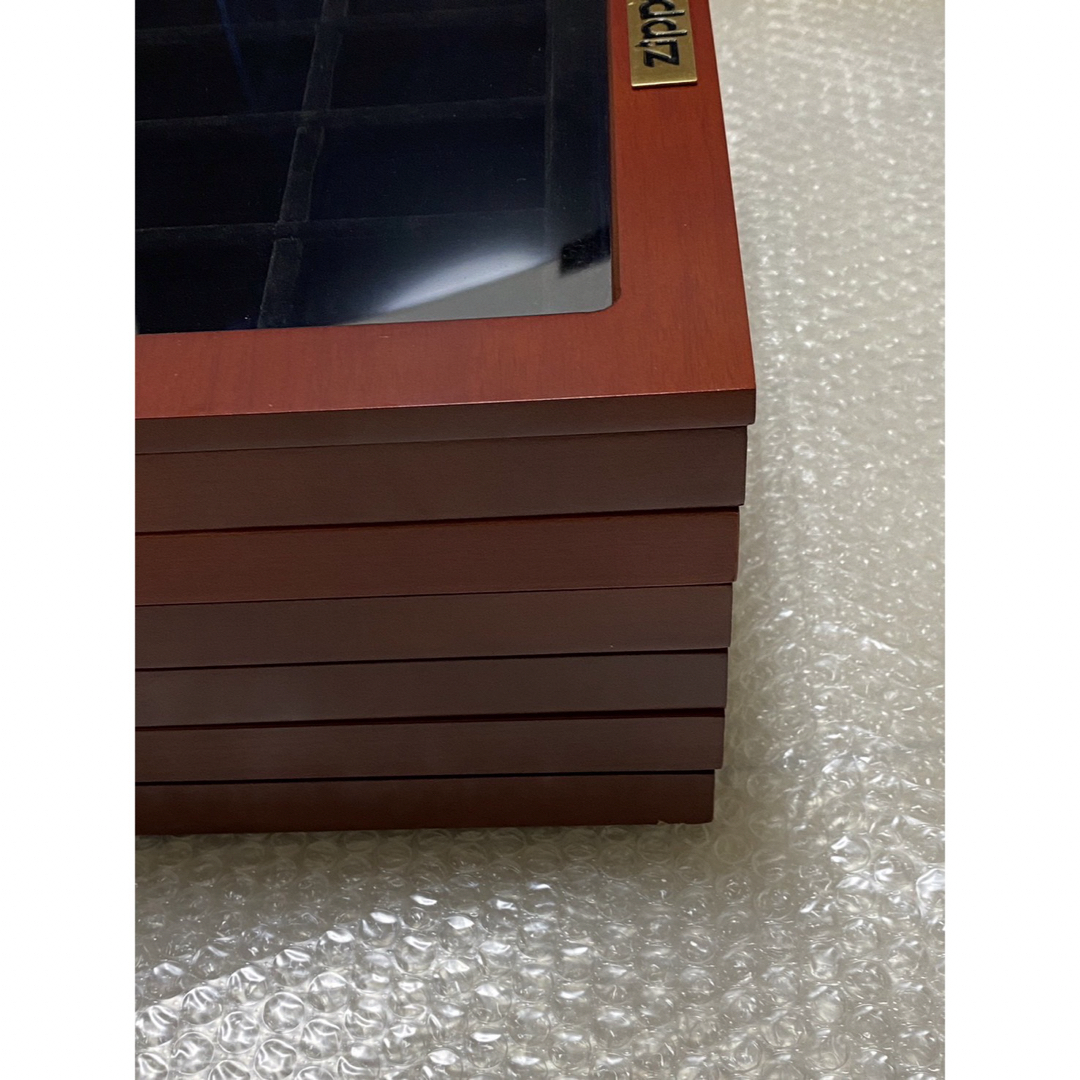 ZIPPOコレクションケース 木箱6段120個収納ケース中古品 ZIPPO