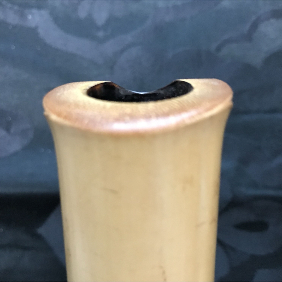 8)琴古流 在銘尺八 「竹治」 二尺一寸 銀三線籐巻き (726