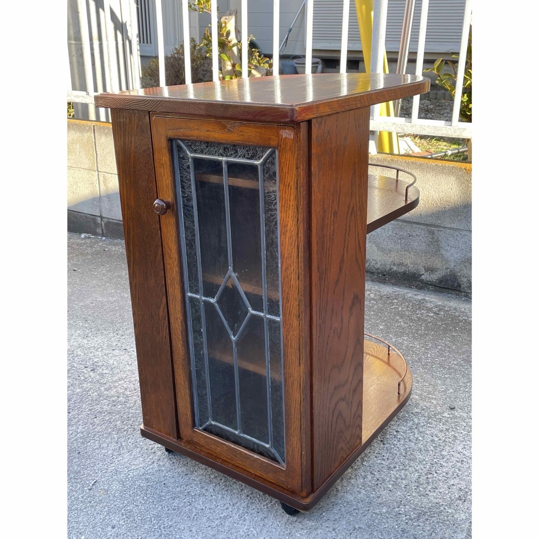 三越ブルージュ キャビネット 三越家具 ステンドガラス カントリー