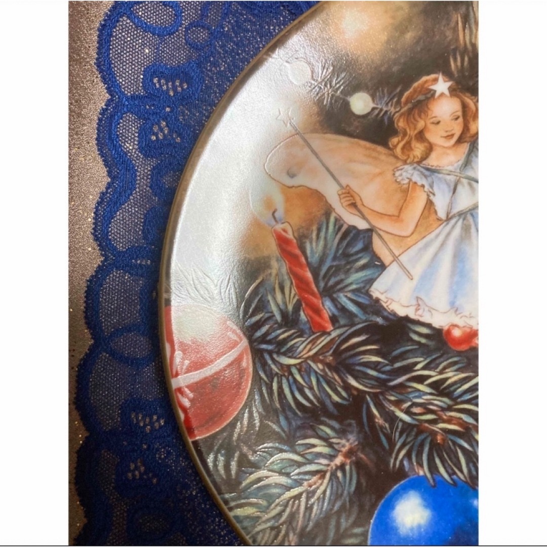 シシリーメアリーバーカー 花の妖精 絵皿 ボーダー 【薔薇の妖精