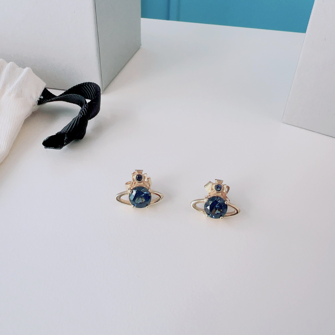 Vivienne Westwood ピアス(両耳用) ゴールド ブルー