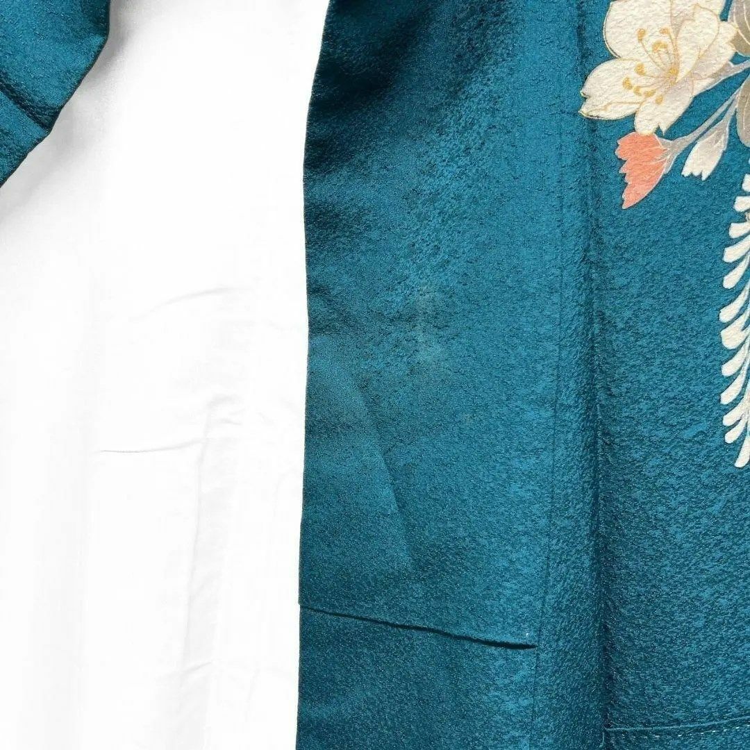 金駒刺繍 金彩 鞠 熨斗 藤 牡丹 菊花 振袖 晴れの日 着物 032a p