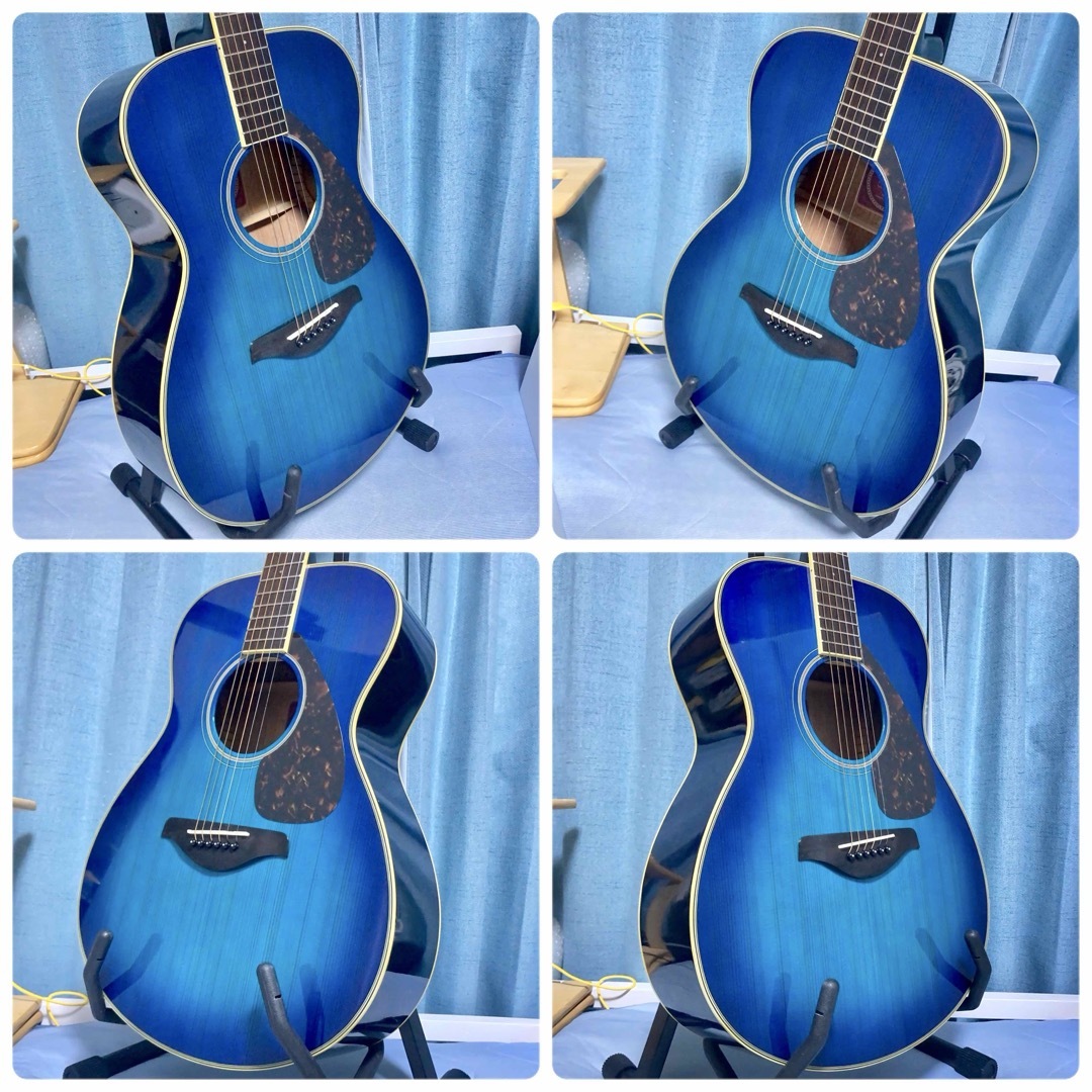 牛骨】ヤマハ！FS720S！青！アコギ！【弾き易く調整☆新品の弦】
