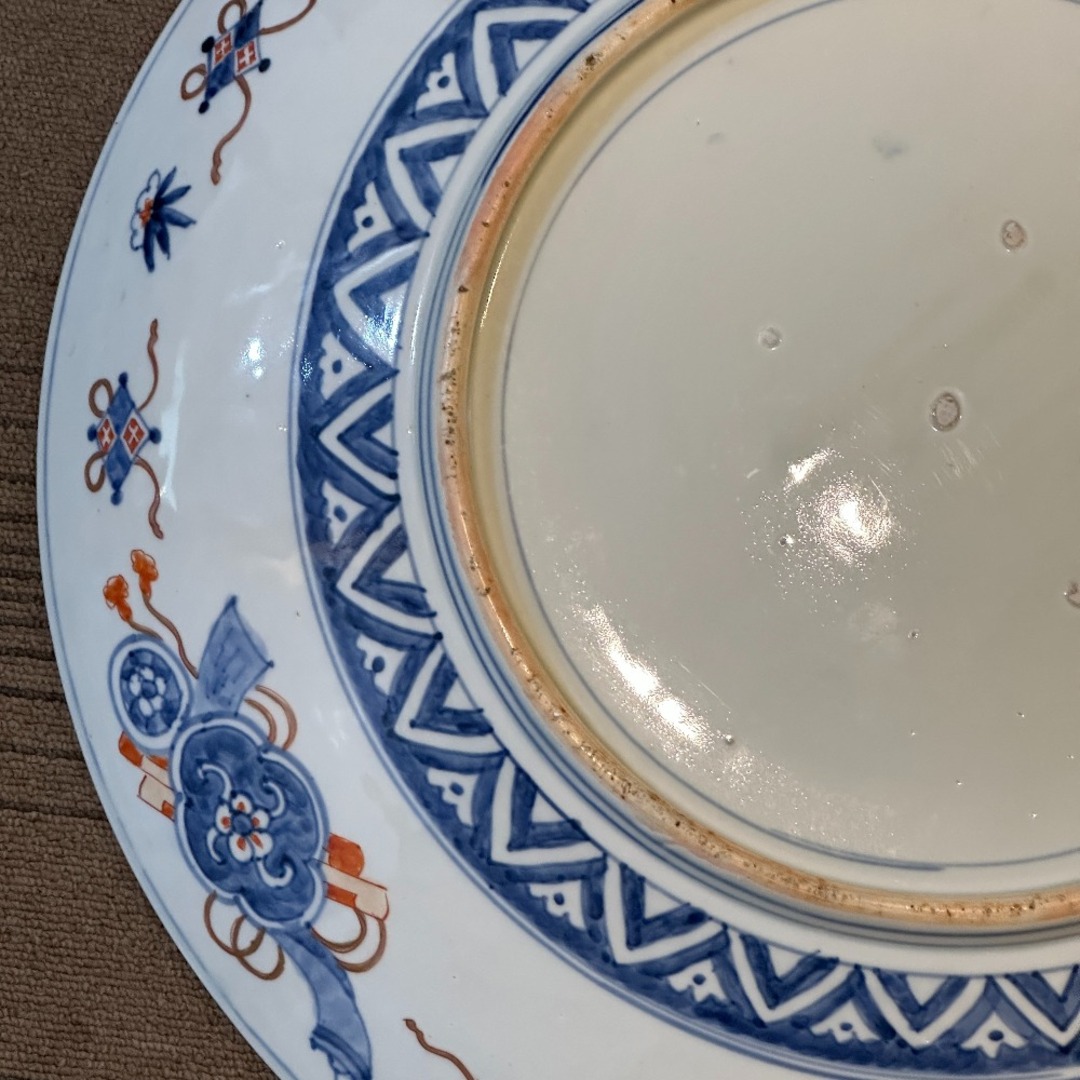 骨董品 骨董品 古伊万里焼 江戸幕府 龍 大皿 55cm 美術品 陶器