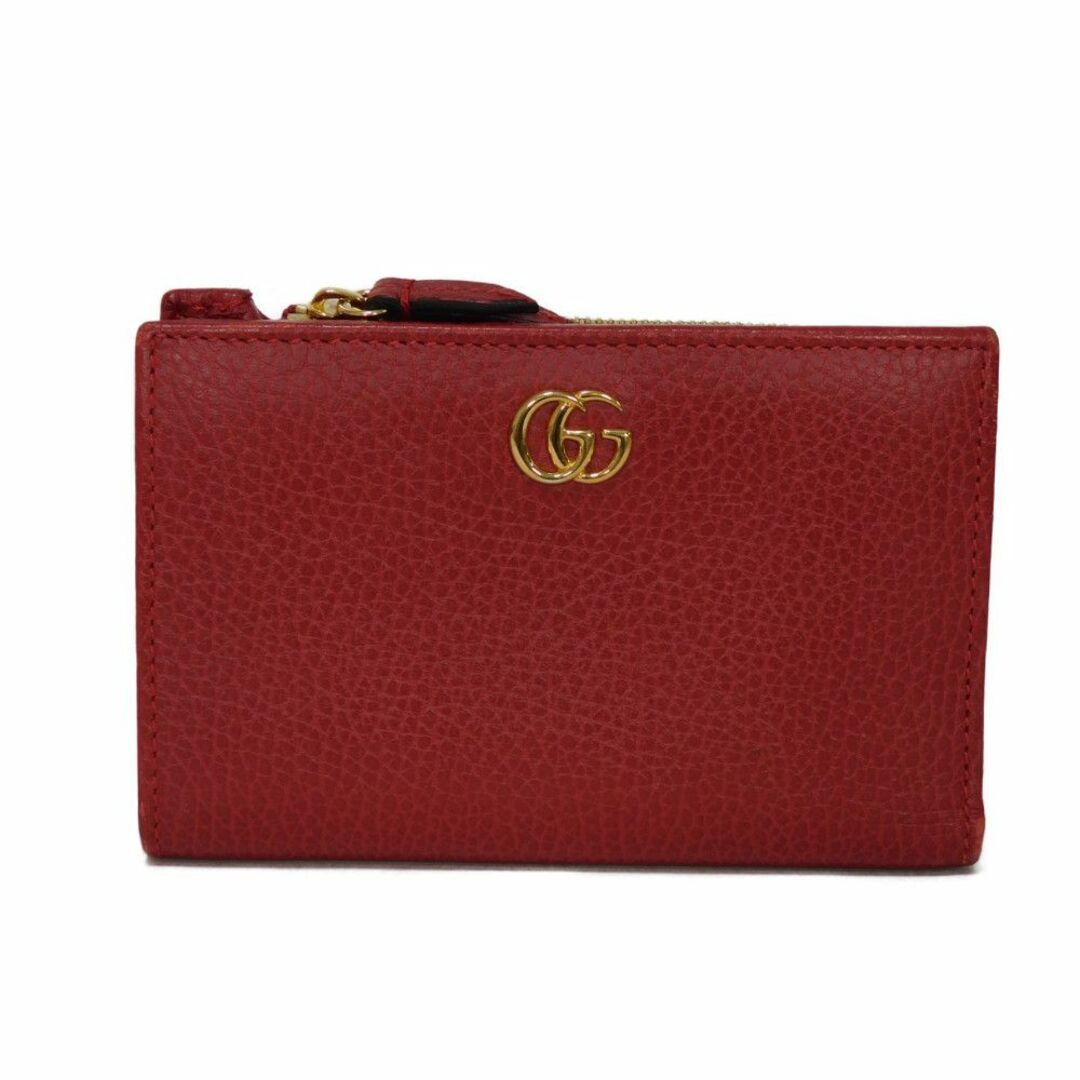 GUCCI GUCCI GG マーモント コンパクトウォレット レッド グッチ GUCCI