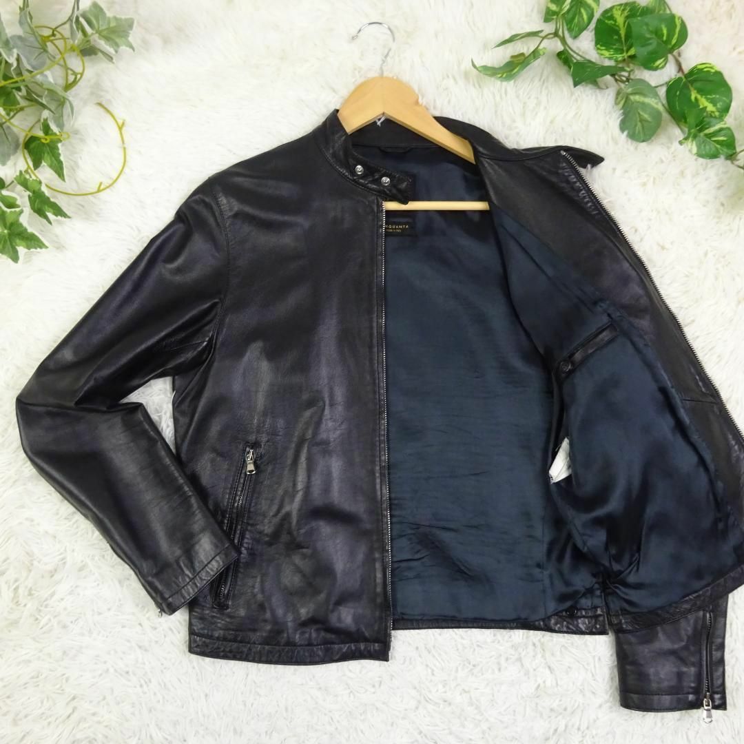 美品 チンクアンタ ラムレザー 羊革 シングルライダース レザー