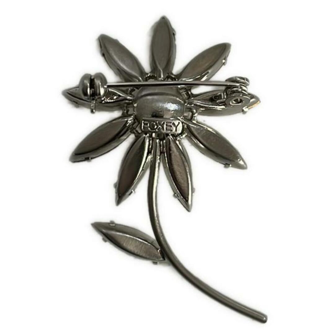 FoxeyブローチFleur 希少なブラック FOXEY 花型ブローチ フラワー