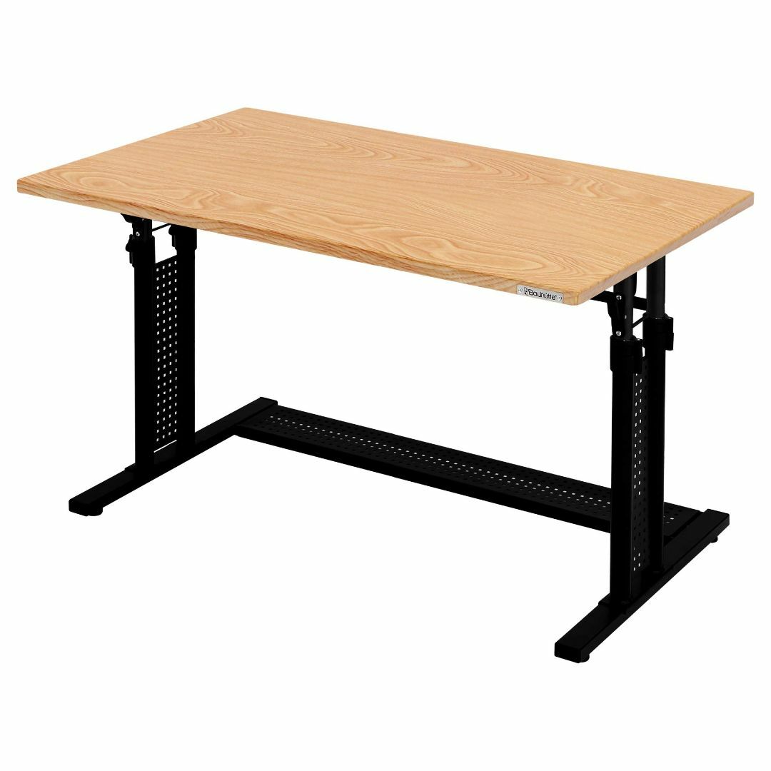 Bauhutteバウヒュッテ PCデスク 昇降式 幅100×奥行き60㎝ 木目