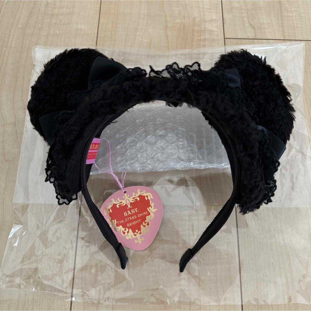 くみゃちゃんのふわふわくみゃみみカチューシャ 黒