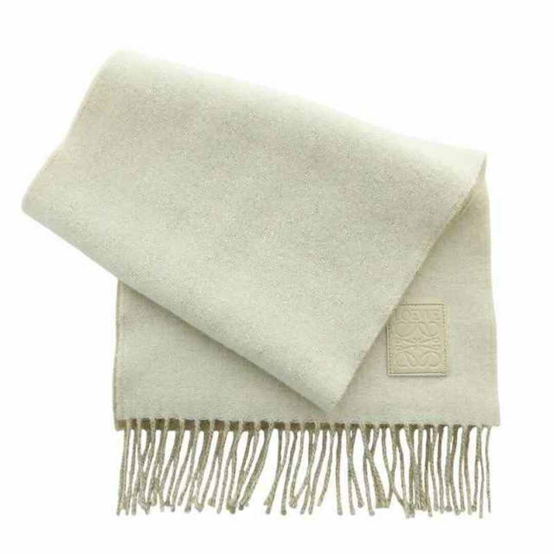 LOEWE ウール マフラー クリーム色 LOEWE 美品 ロエベ ウール