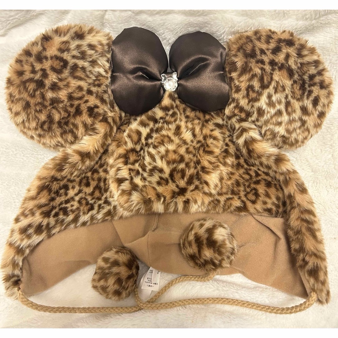 ミニ- ファンキャップ ヒョウ柄 ブラウン 58cm TOKYO Disney RESORT