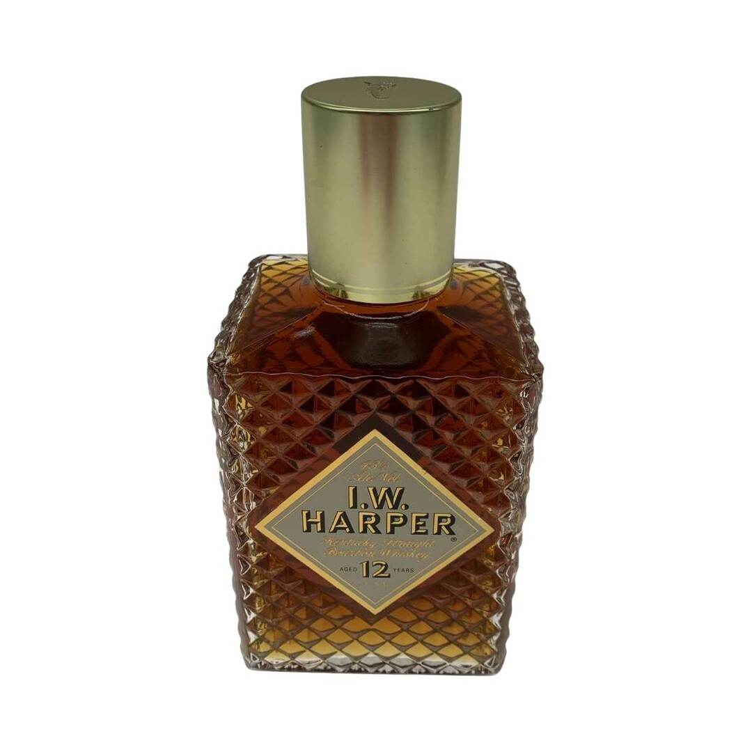 未開栓・未使用I.W.ハーパー 12年 750ml 43％ 木箱 グラス付き I.W. I.W
