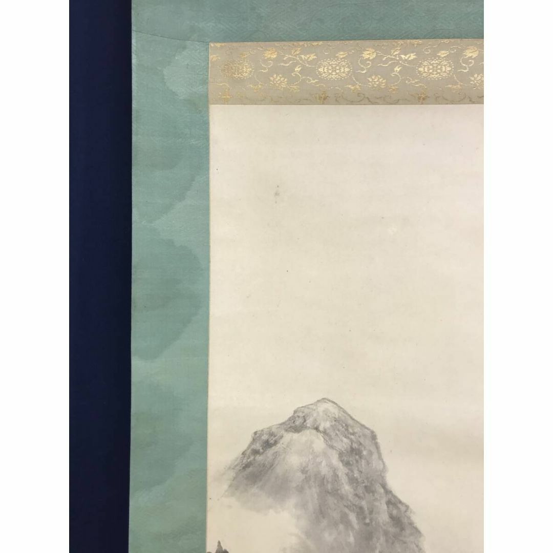 真作/釧雲泉/山水図/夏山烟雨/山家図/掛軸☆宝船☆AH-695