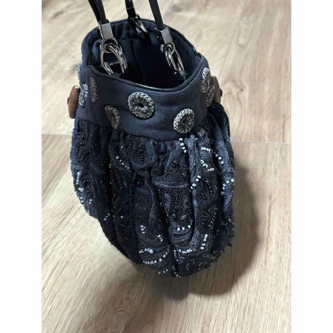 JAMIN PUECH ビーズ×レザーデザインバッグショルダー