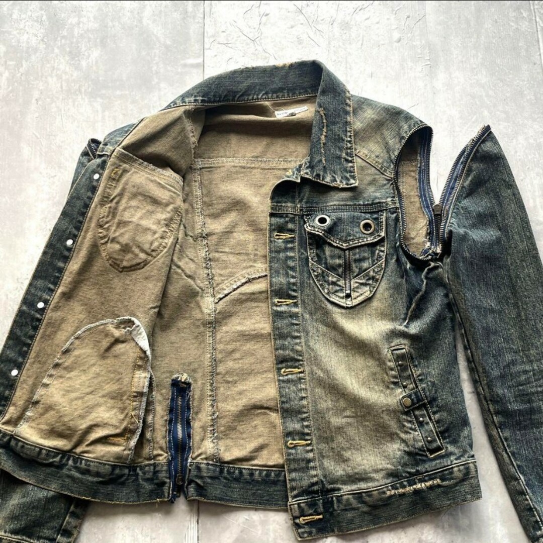 Y2K archive 00s gimmick デニムジャケット Gジャン ボア