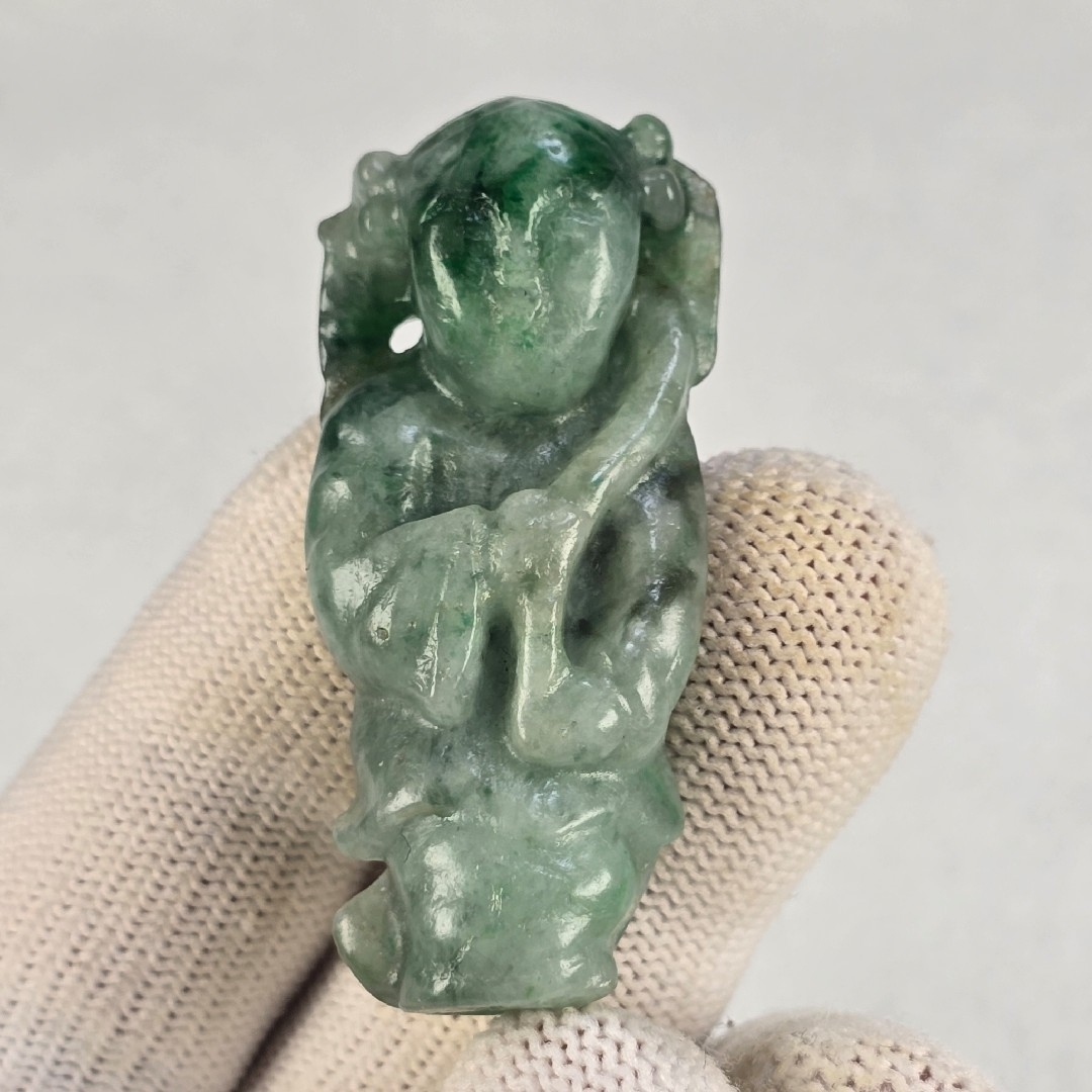 中国美術 中国古玩 天然玉石 砡製 翡翠 東洋彫刻 オブジェ 唐物 古美術