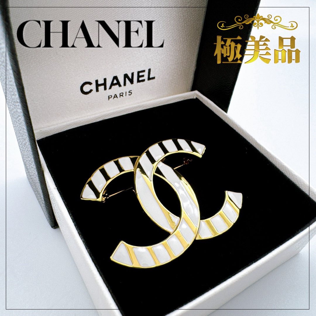 極美✨シャネルピンブローチ正規品ココマークフェイクパールビンテージ