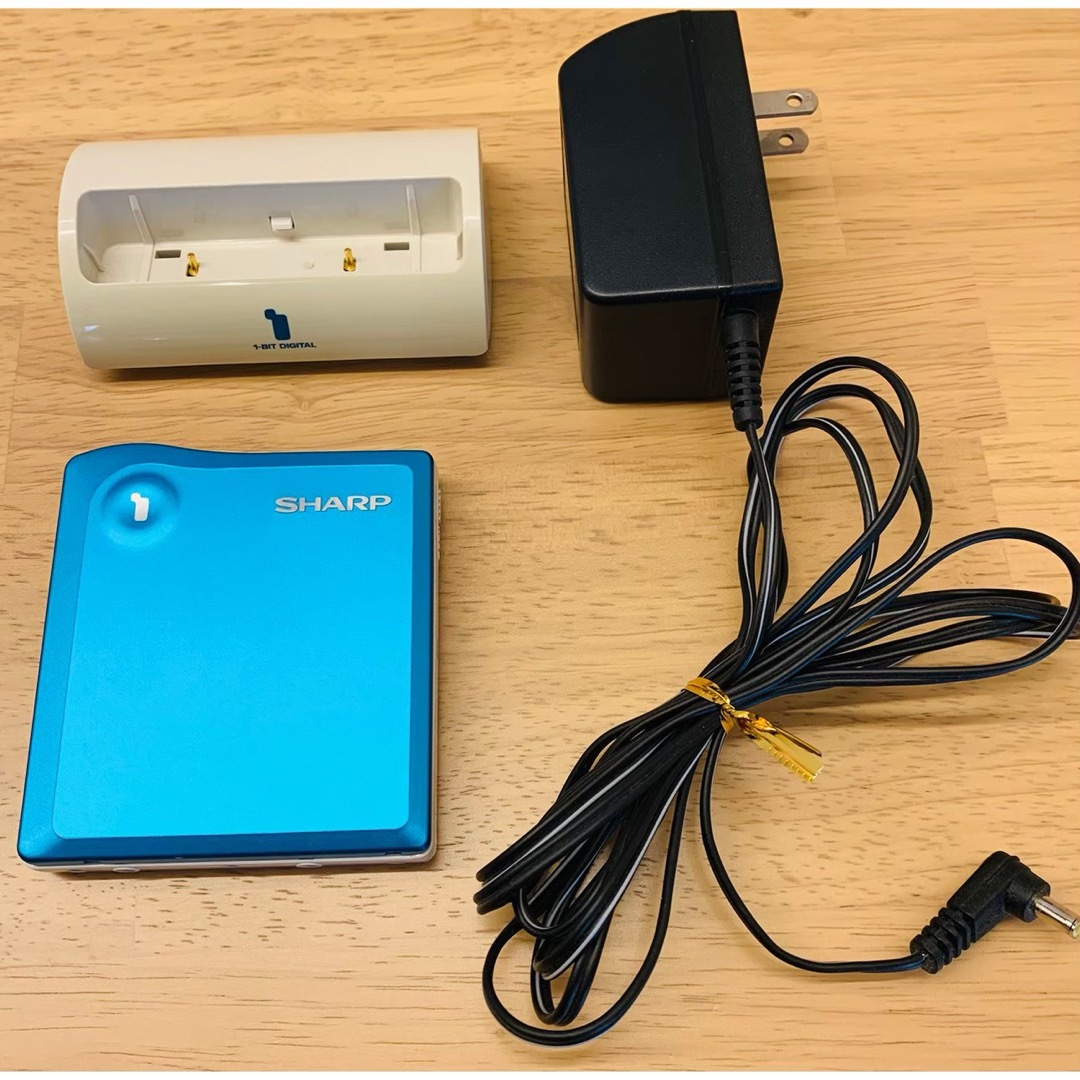 動作品】SHARP MDプレイヤー MD-DS33-A ブルー ポータブル