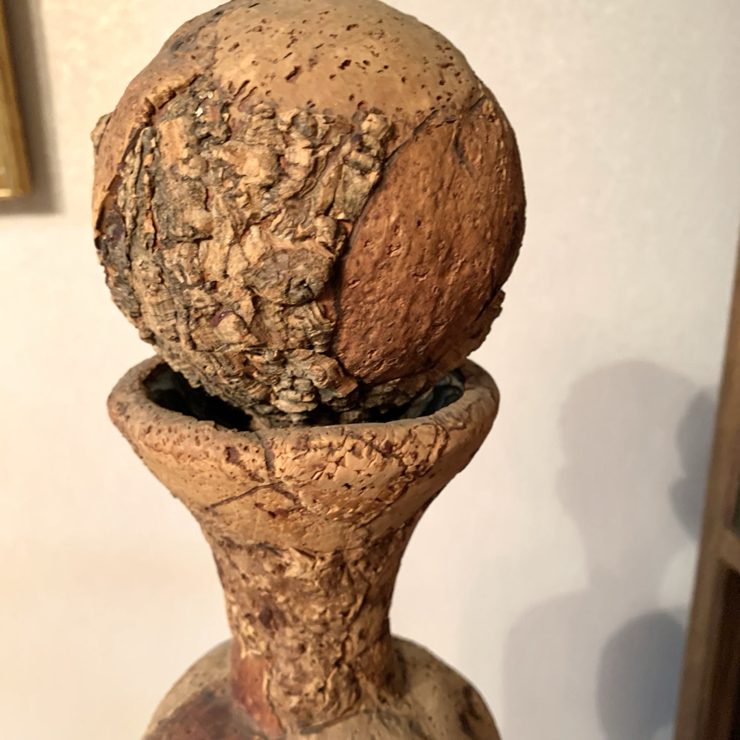 樹皮コルクで覆われたガラス瓶(スクエア)