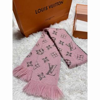 訳あり】LOUIS VUITTON ピンク マフラー フリンジ付き