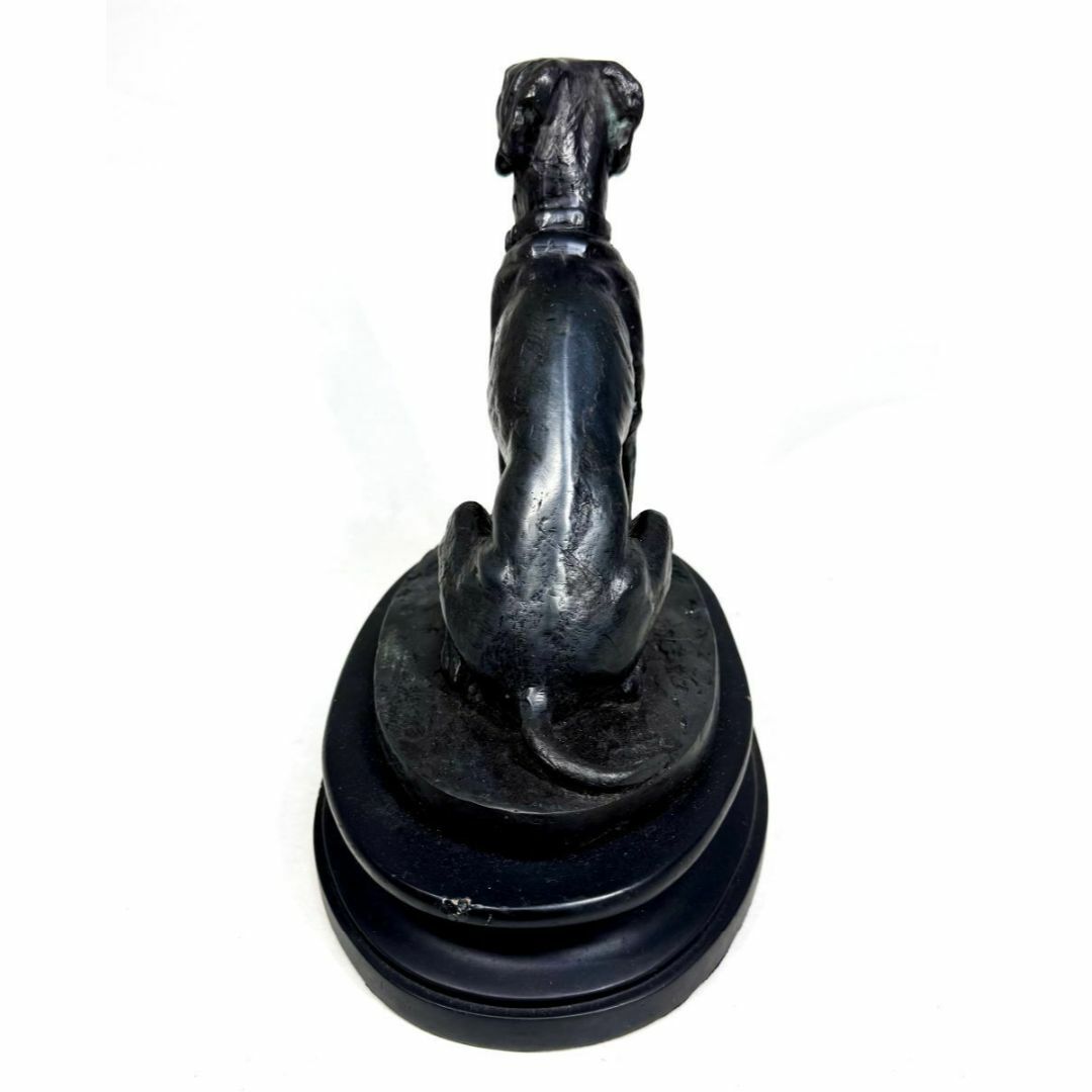 古銅 狩猟犬 ブロンズ像 銅像 座り像 約2780g 入手困難 WWST022