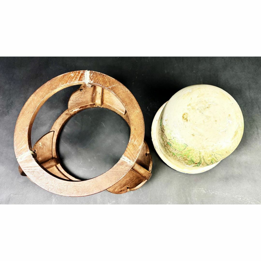 江戸時代 古染付鉢 呉須 青花 焼物 入手困難 骨董 日本古玩 WWTT215の