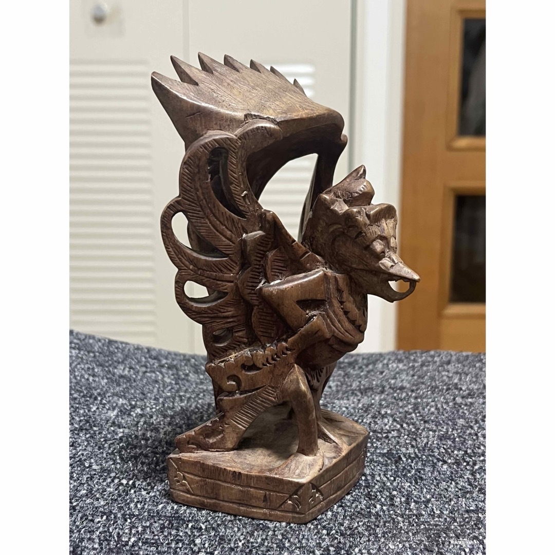 ガルーダ＆ヴィシュヌ神【H120cm】／ヒンドゥー教神話の神様像／バリ