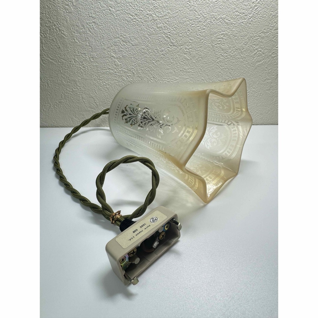 レトロ ガラス ペンダントライト 吊り下げTOSHIBA製