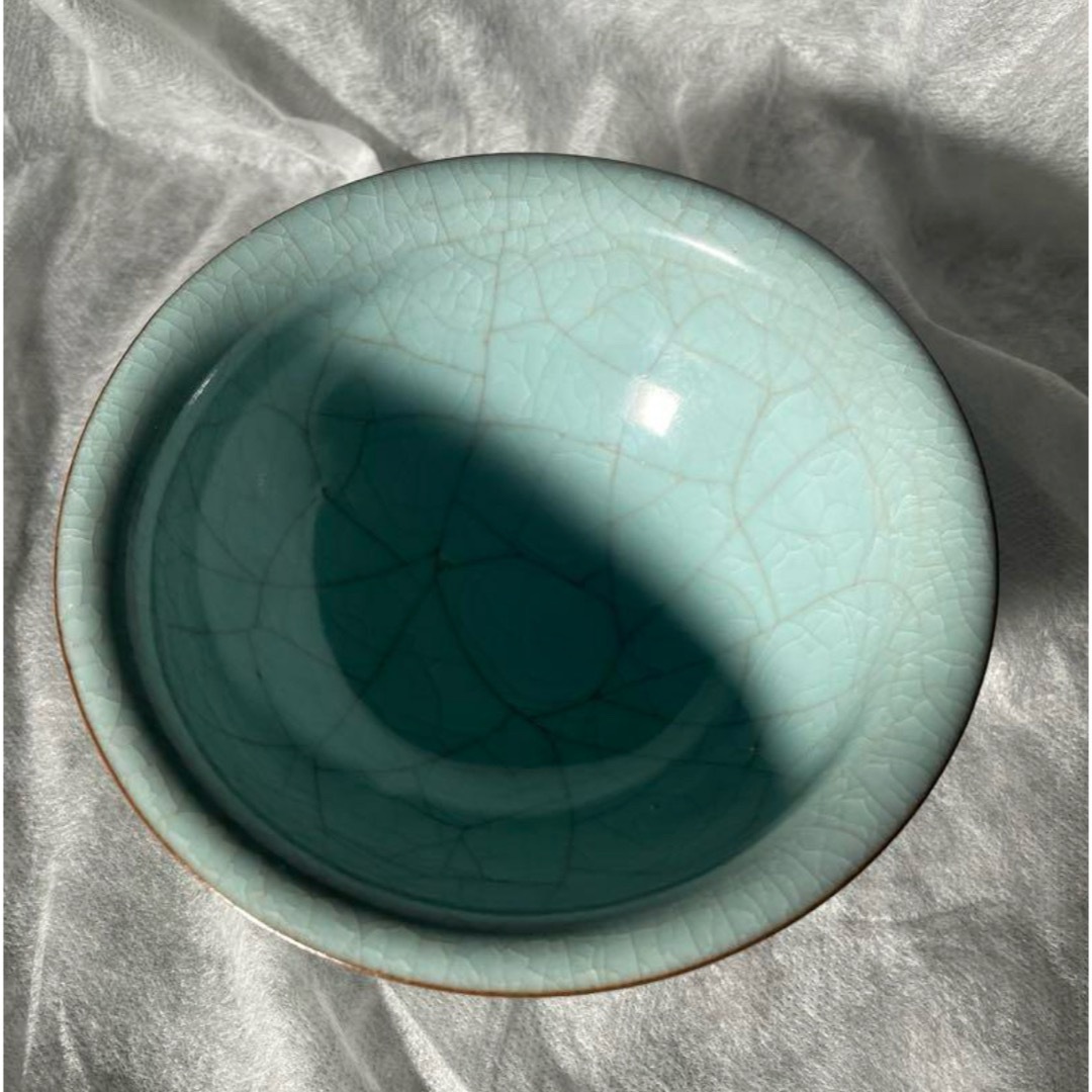 原口卓士 茶碗 青磁 原口卓士青磁茶碗