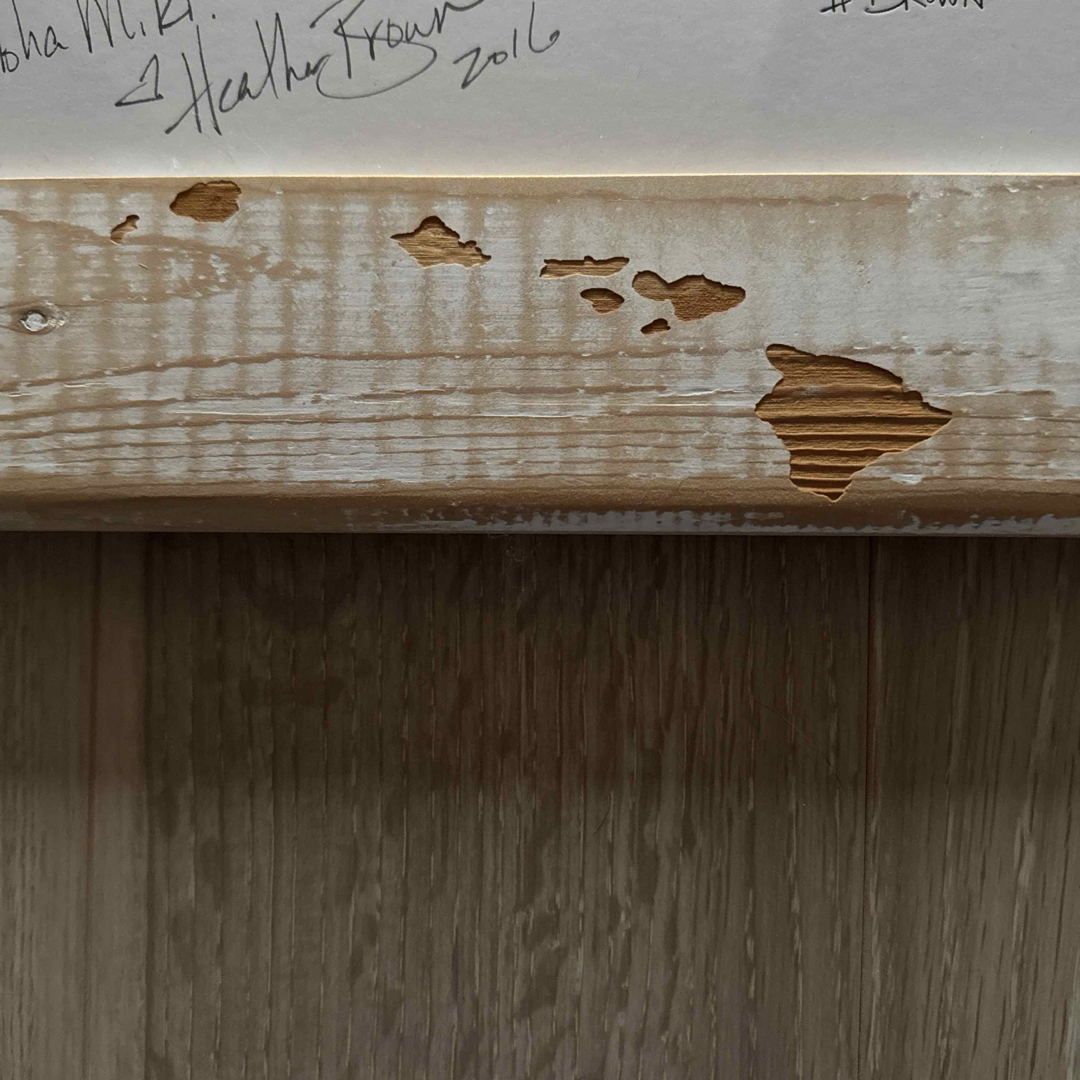 希少！Heather Brown ビーチアート フレーム付き ハワイ サイン入り