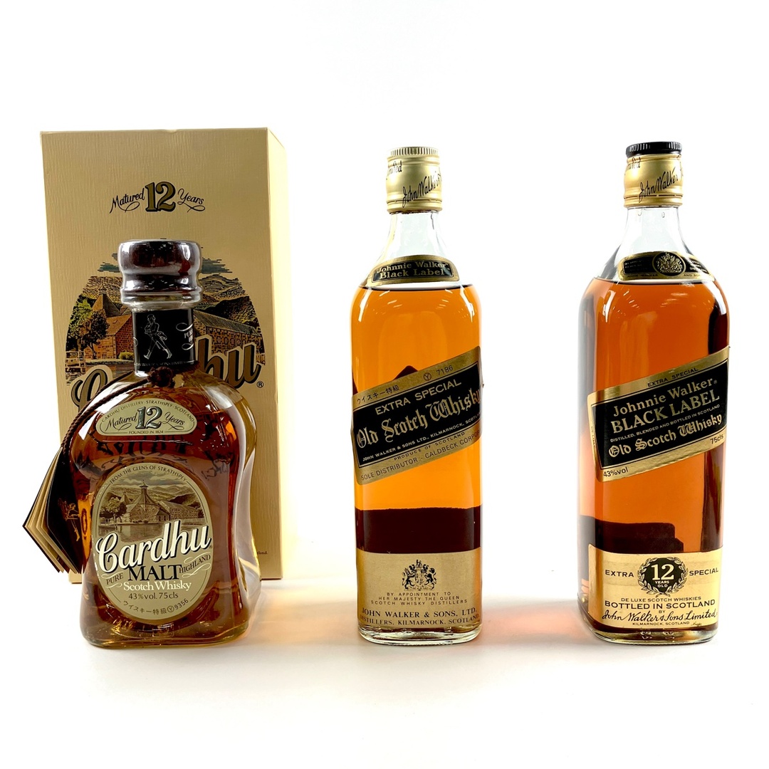 ジョニーウォーカー他 3本セット ウイスキー 酒