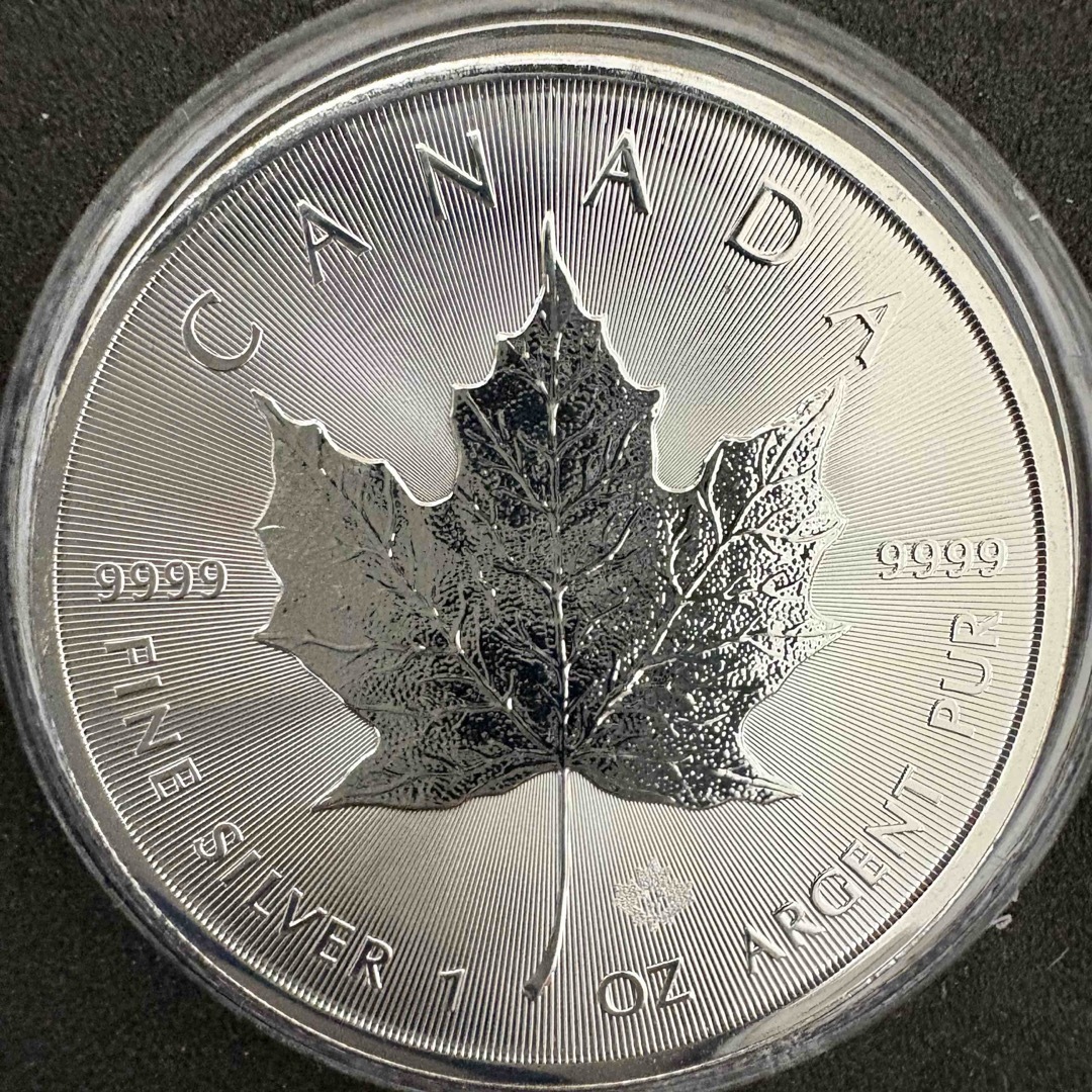 2021年 メイプル銀貨 1オンス カプセル付き カナダ 2021年 メイプル