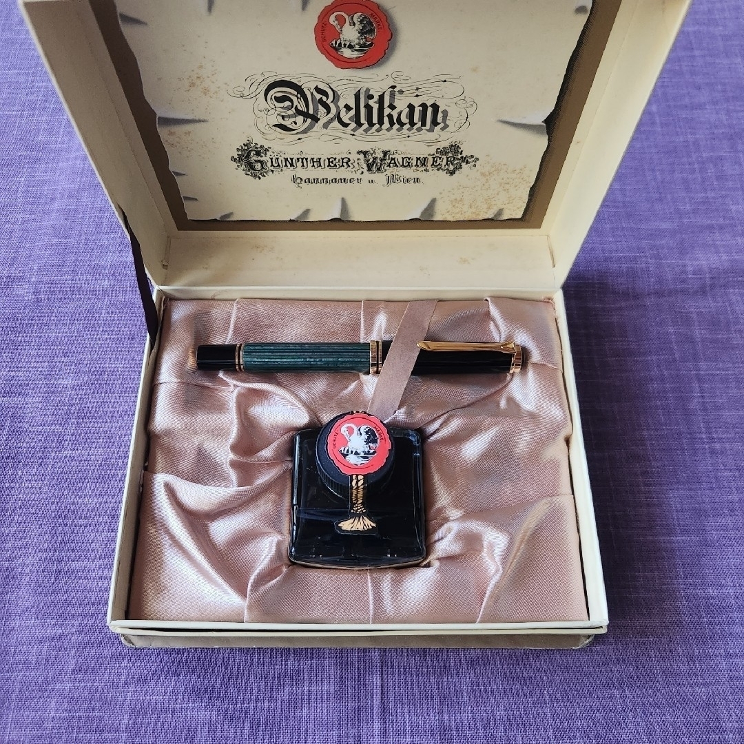 Pelikan - ペリカン 万年筆 M800 最初期型 グリーンストライプ 14C F