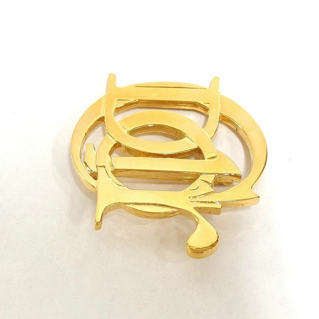 Christian Dior クリスチャン・ディオール ロゴ ブローチ ゴールド色