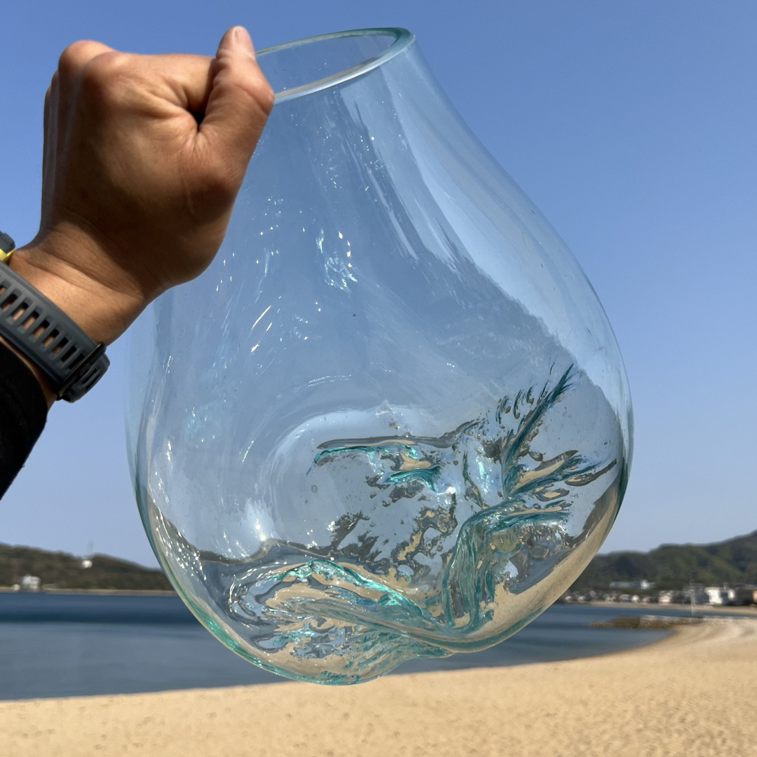 超超特大流木ガラスオブジェWB 花瓶 金魚鉢 水槽 苔リウム メダカ容器