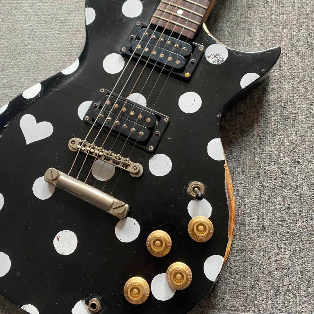 BURNY FERNANDES レスポール エレキギター レリック加工 水玉柄