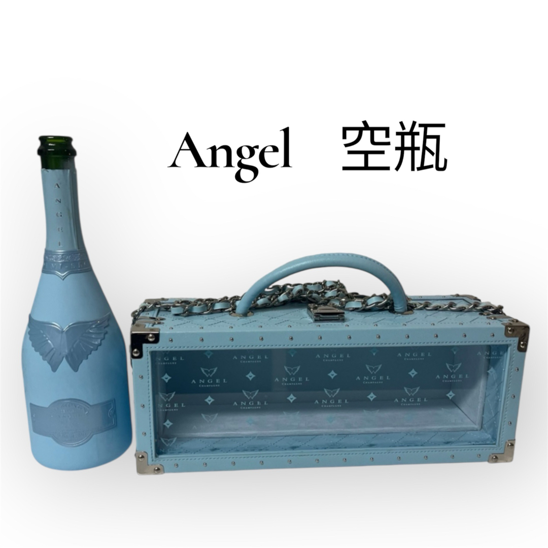エンジェルシャンパンドゥミセックブルーシャンパンケース空き箱