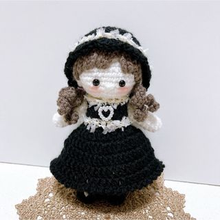 メイド服の女の子 きせかえあみぐるみ人形 ハンドメイド セット