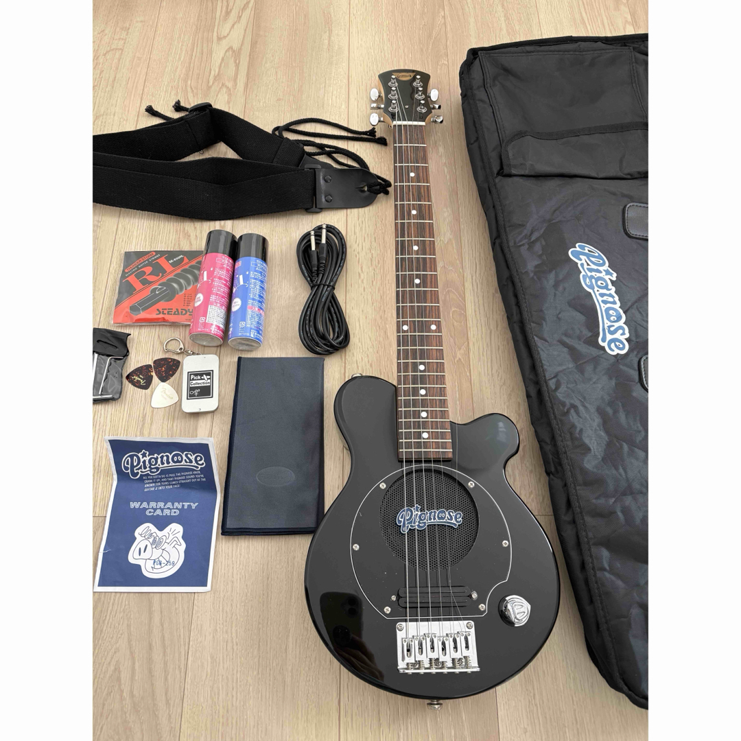 Pignose エレキギター ブラック ギターケース付き Pignose ピグノーズ