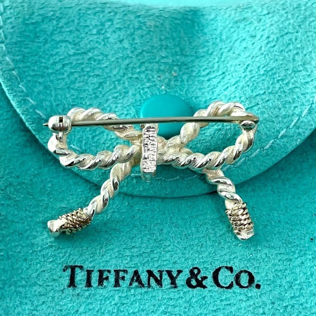 ティファニー リボン starring 14k コンビ ヴィンテージ ブローチ