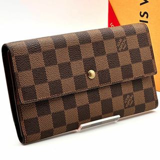 極美品】ルイヴィトン ダミエ エベヌ インターナショナル 三つ折り財布