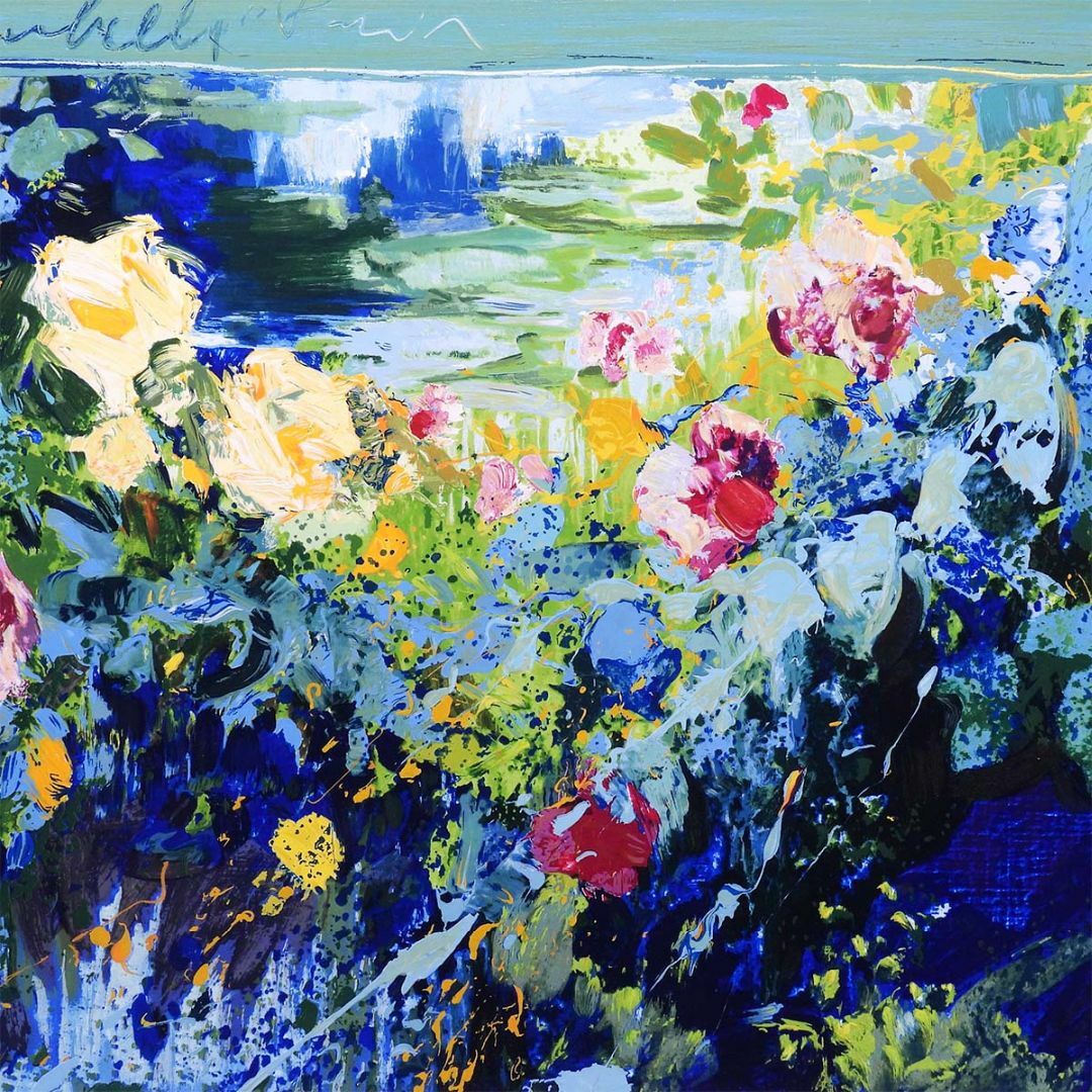 トレンツ・リャド バガテルの薔薇 風景画 花 公園 美品 版画 絵画 真作保証