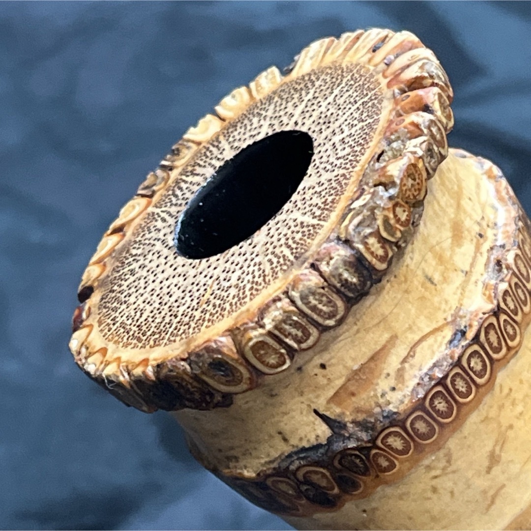 尺八 琴古流 在銘 二印 二尺管 7孔 籐巻き 銀三線 音出し確認済み 尺